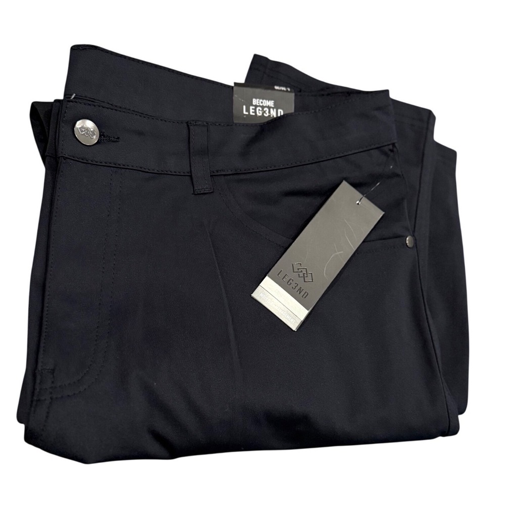 Legend Men's Comfort Fit Golf Pants Moisture Wicking Stretch NWT Black 36x30